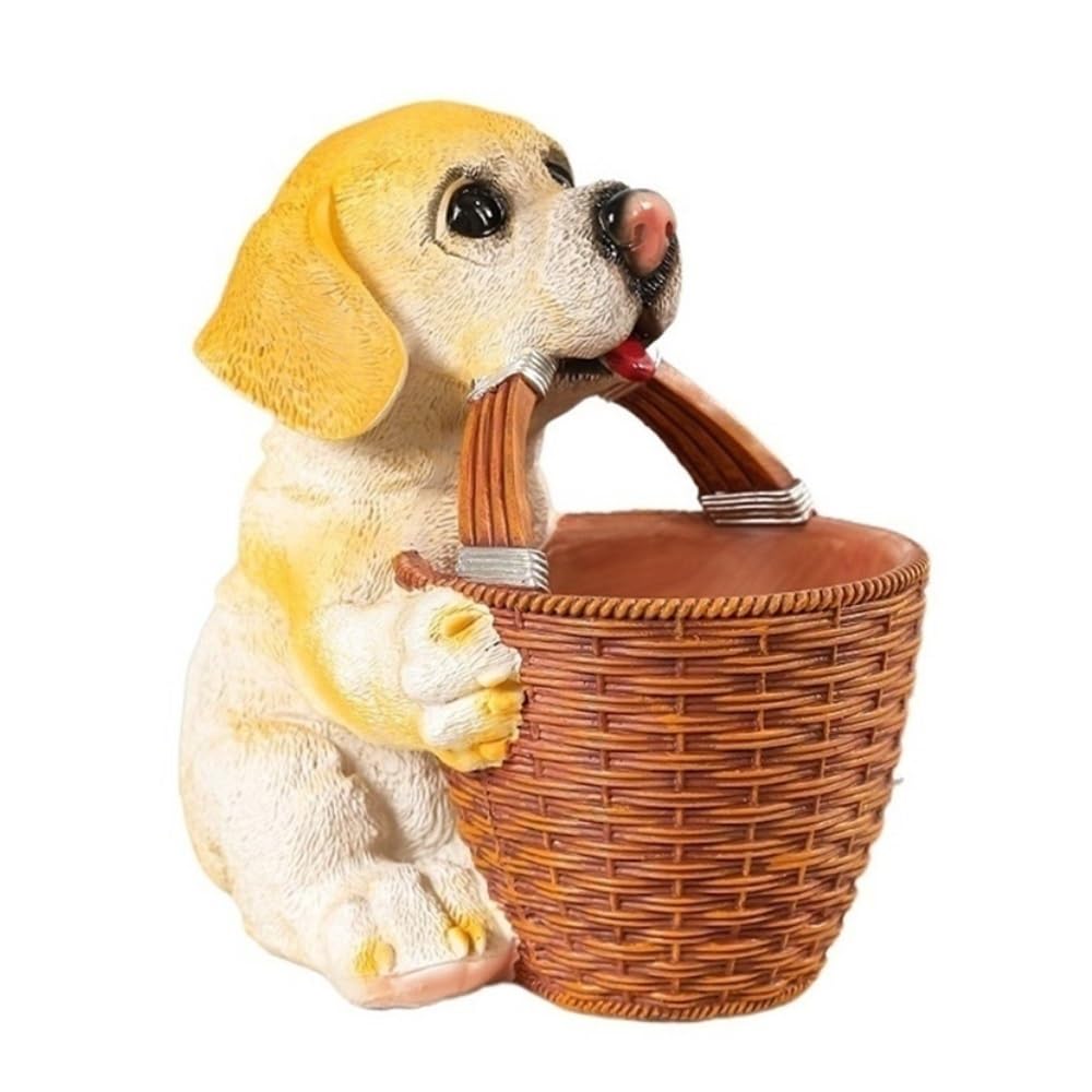 zhuyanbo007 Desk Statue, Cute Dog-shaped Key Storage Ornaments for Living Room Desk Decorations(L)