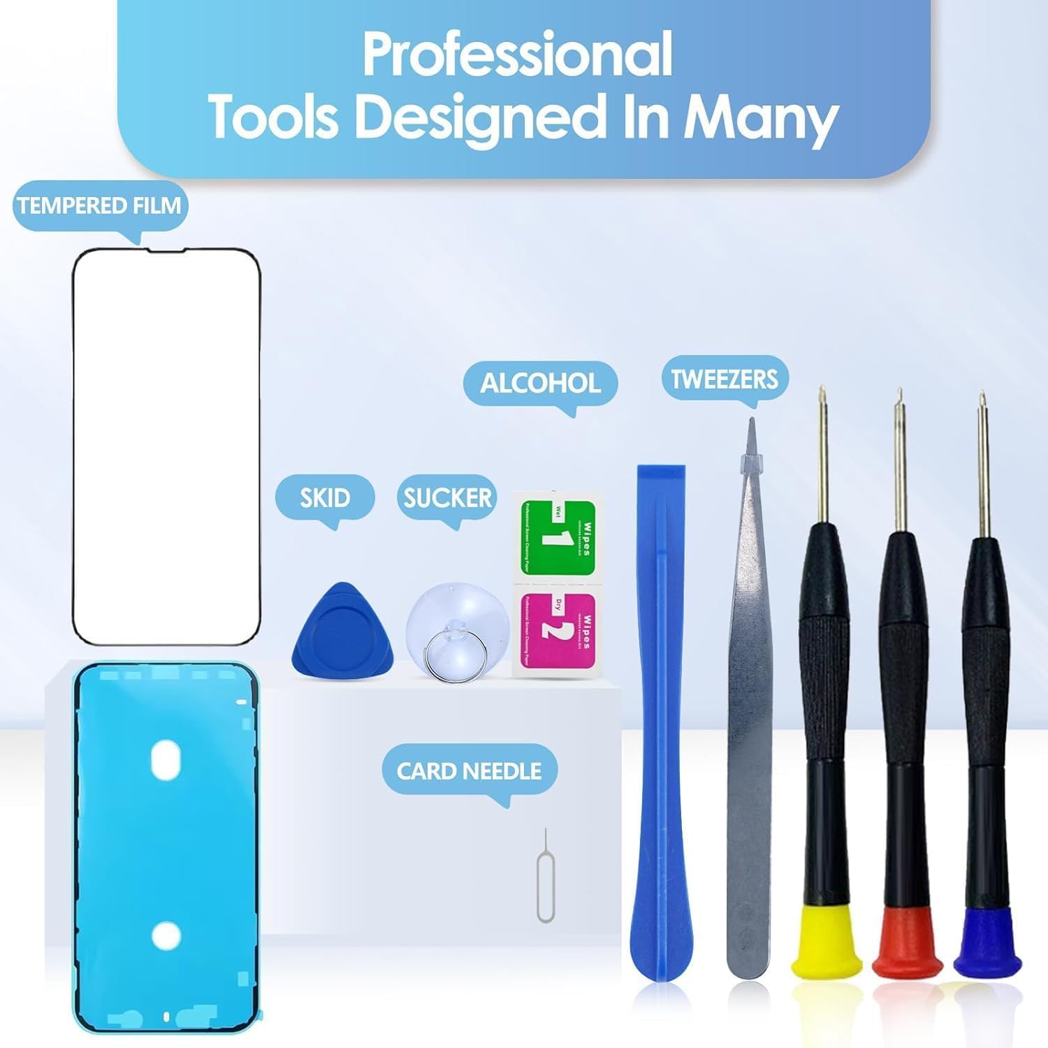 LCD for iPhone 16 Screen Replacement 6.1 inch (Model A3287, A3081, A3286, A3288) 3D Touch Screen Display digitizer Repair kit Assembly w/Tool Set