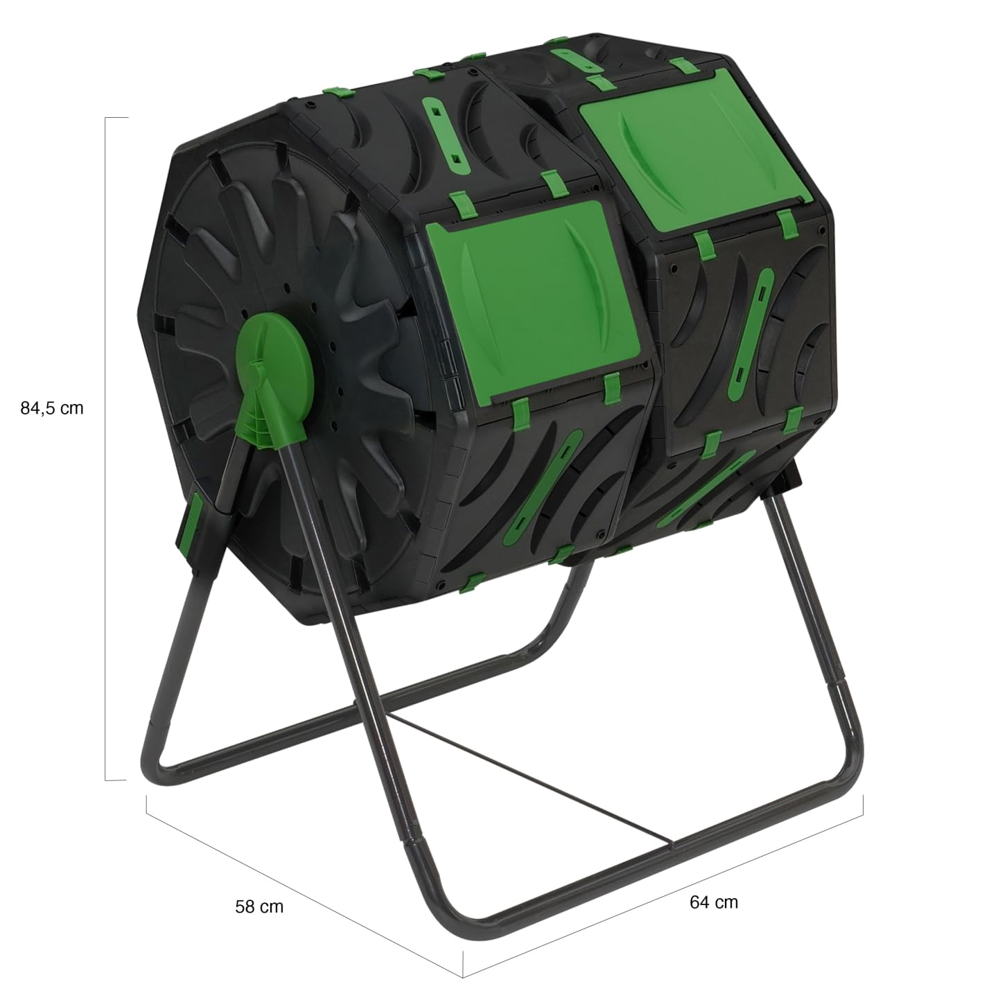 IDMarket - Bac de compostage Rotatif Double bac 140L