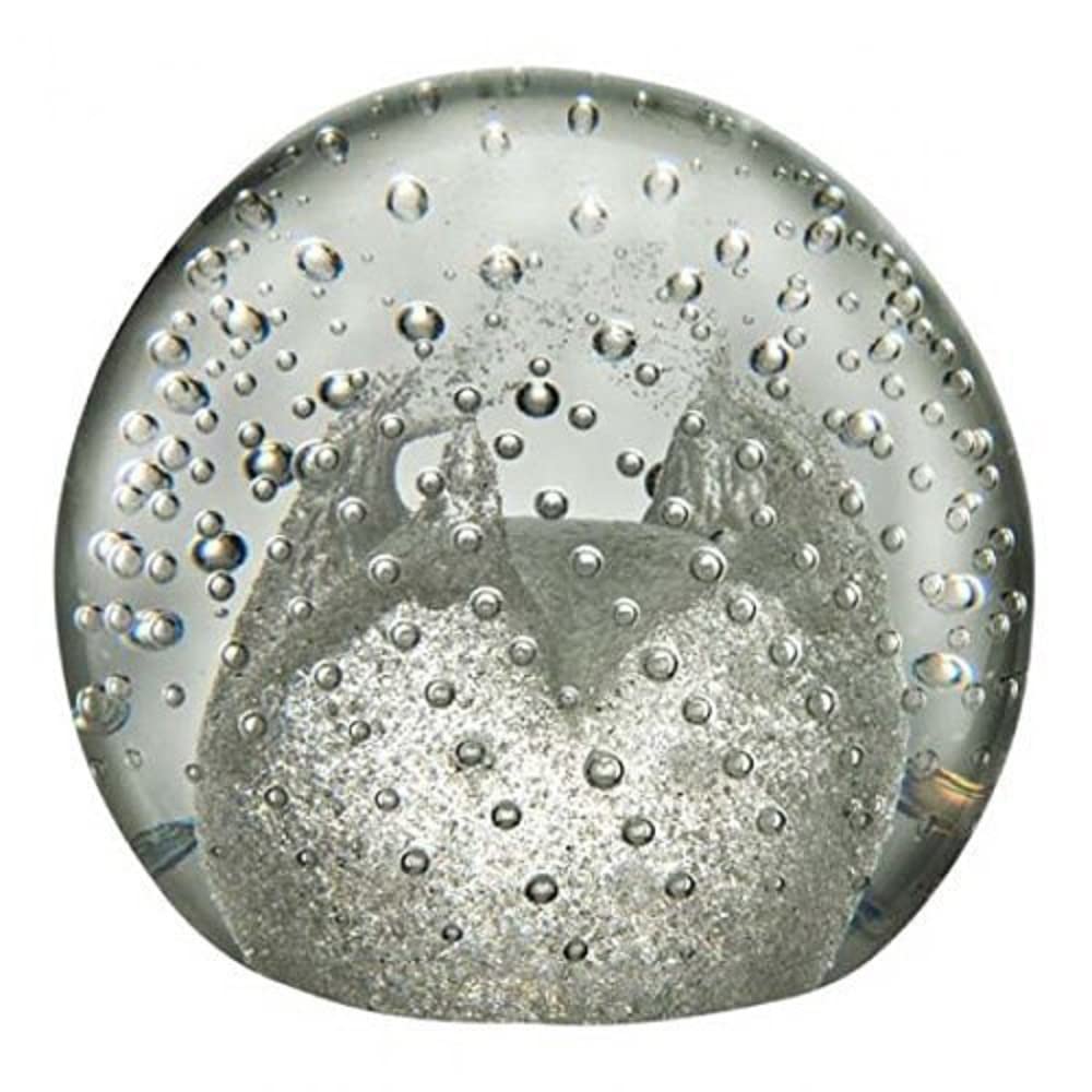 Caithness Glass Silver Congratulations Paperweight