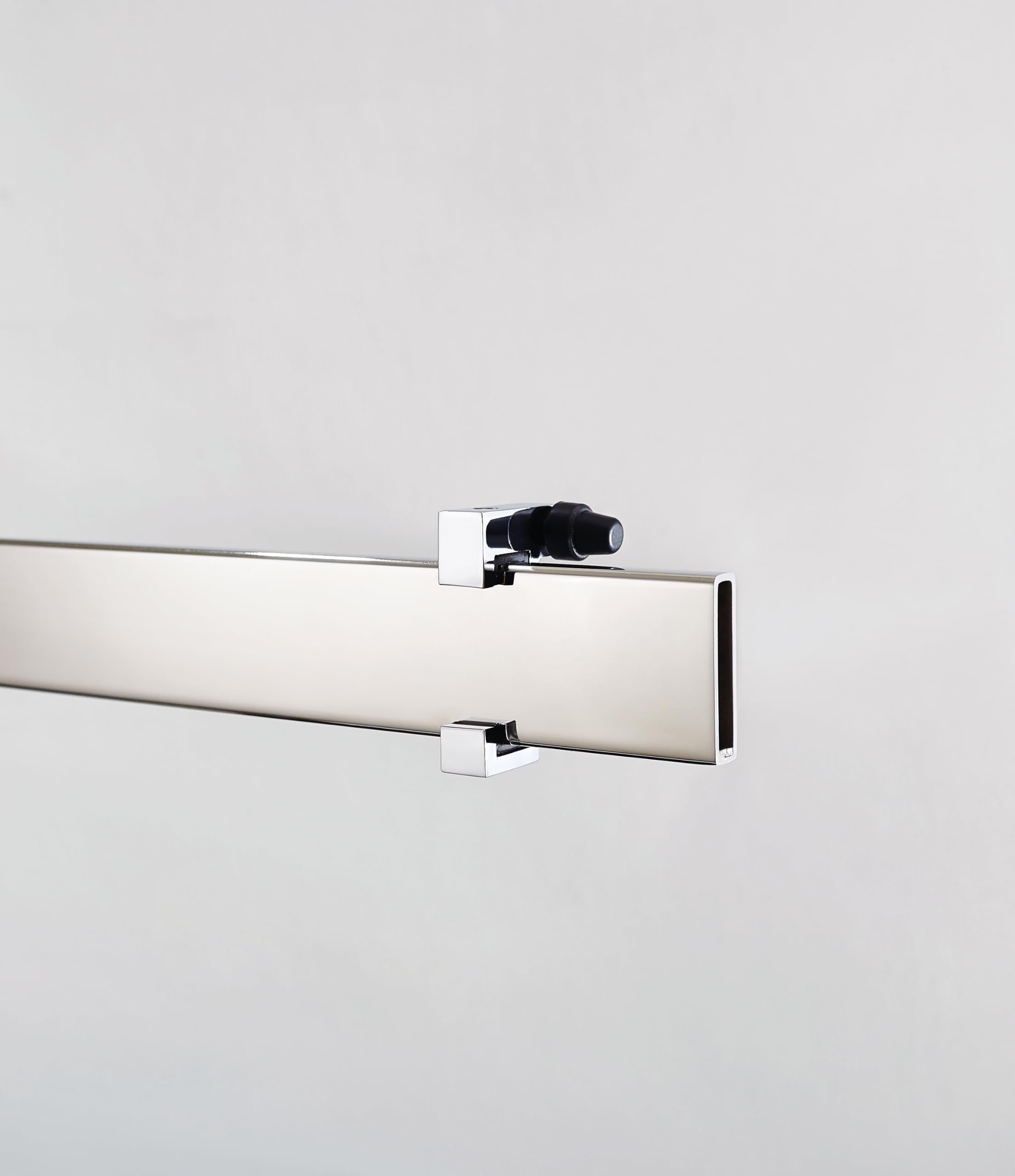 GME - Mampara Ducha Frontal Cromo 1 Fija + 1 Corredera 100cm | Mampara de Cristal Reversible con Ancho Adaptable 95-100cm, 197cm de Altura y Cristal Templado 6mm Antical