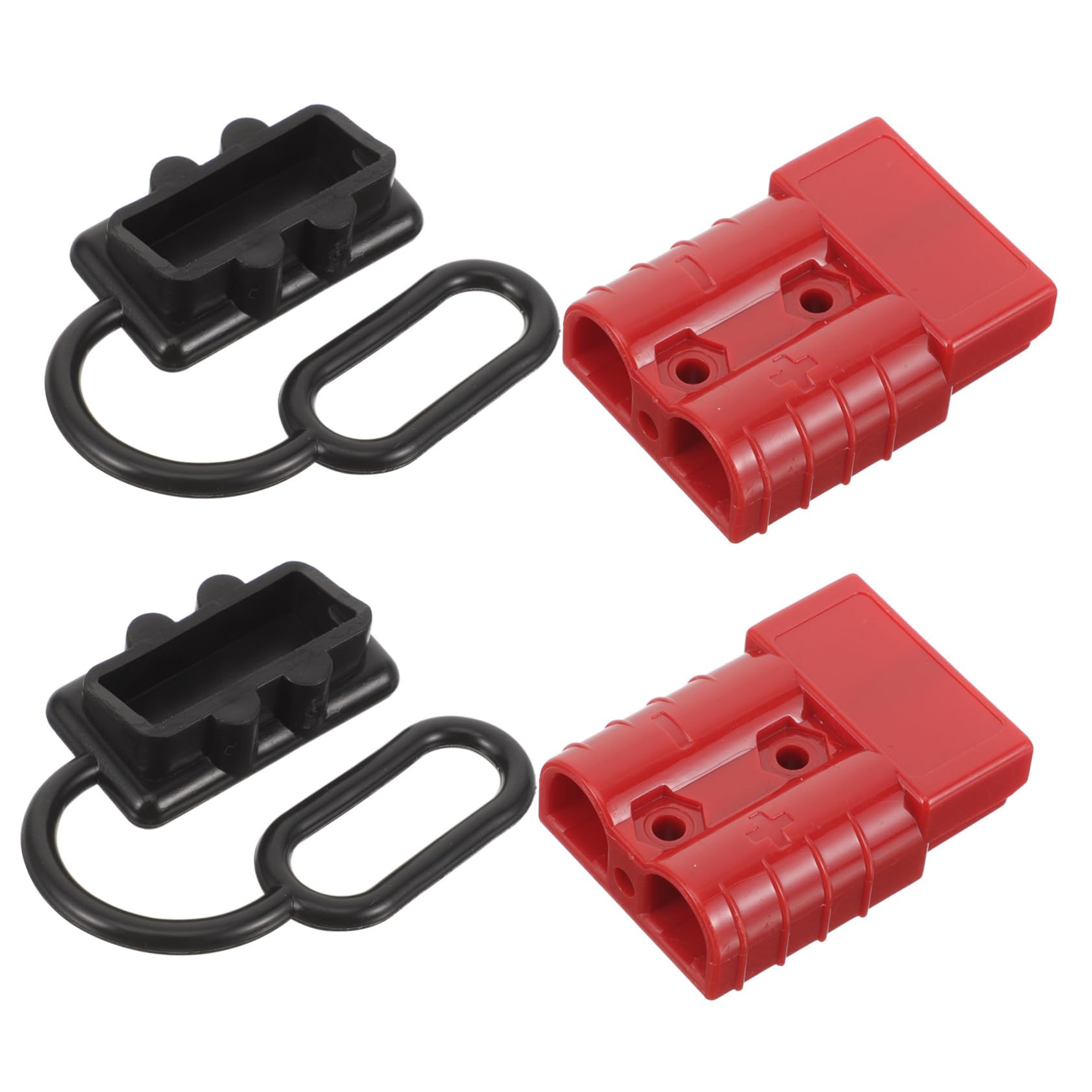 Connettore di Potenza a Due Poli Rosso A0190 per Moduli di Alimentazione e Verricelli, con Rivestimento in Rame e Argento, Protezione Ul94 V-0, Connessione Rapida e Sicura