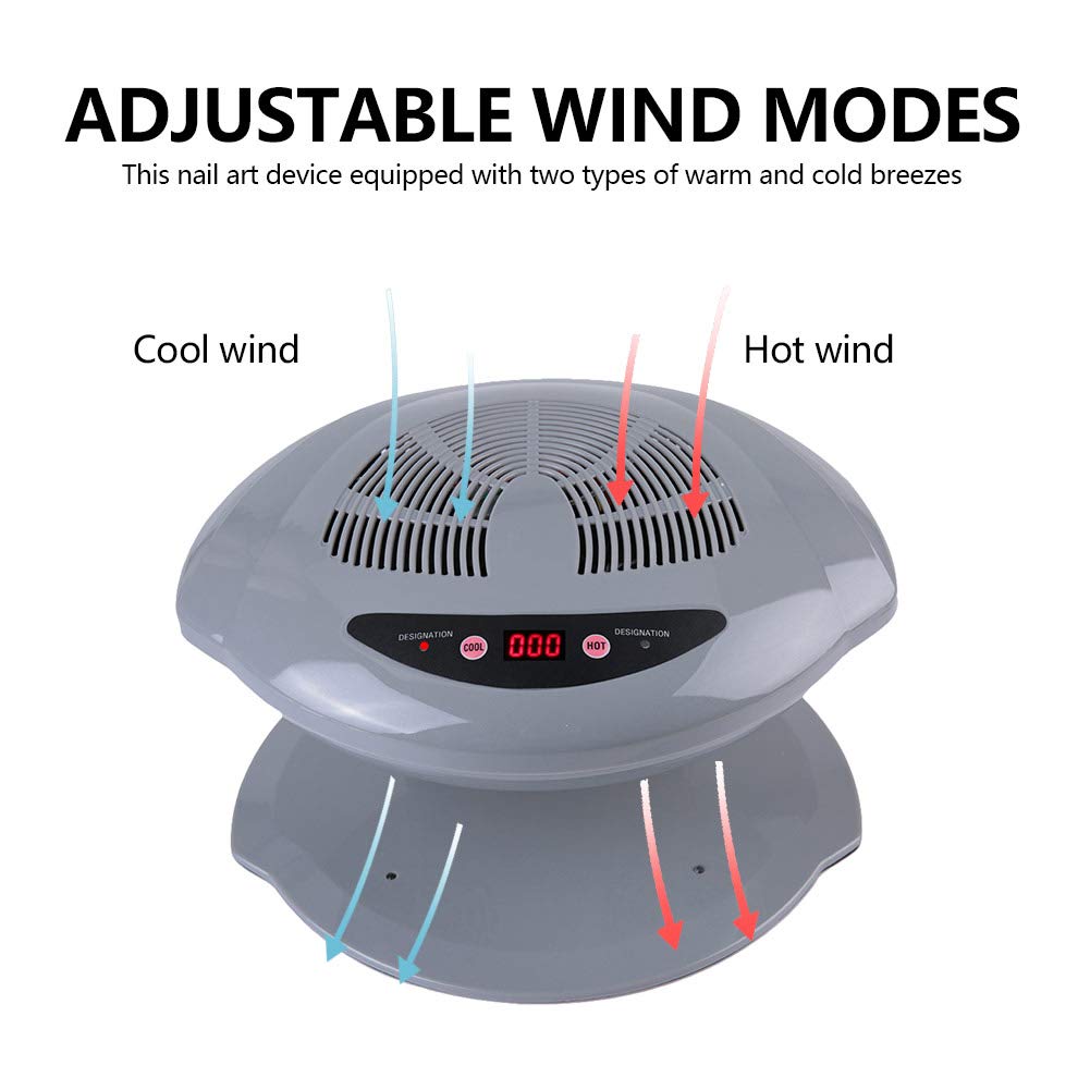 Essiccatore professionale per unghie a freddo e ad aria calda 400 W, lampada UV per unghie con sensore LED per unghie curative e unghie per piedi (argento)