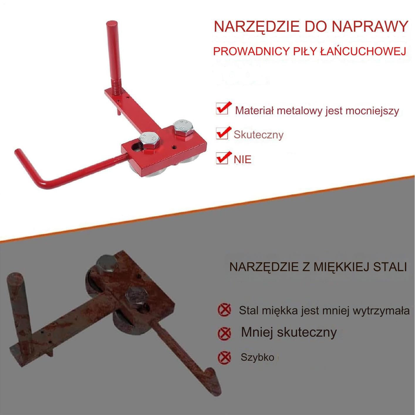 Prowadnik do ostrzenia łańcuchów pił Bezpieczna nasadka do ostrzenia | Zestaw regulatora naprężania prowadnicy dla drwali, ogrodników, stolarzy, architektów krajobrazu i