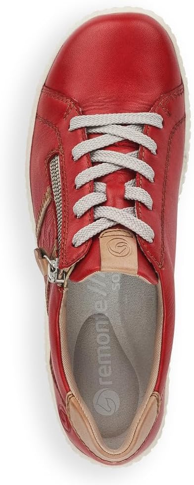 Remonte Womens R1426-33 Liv Lace-Up Side Zip Casual Sneaker
