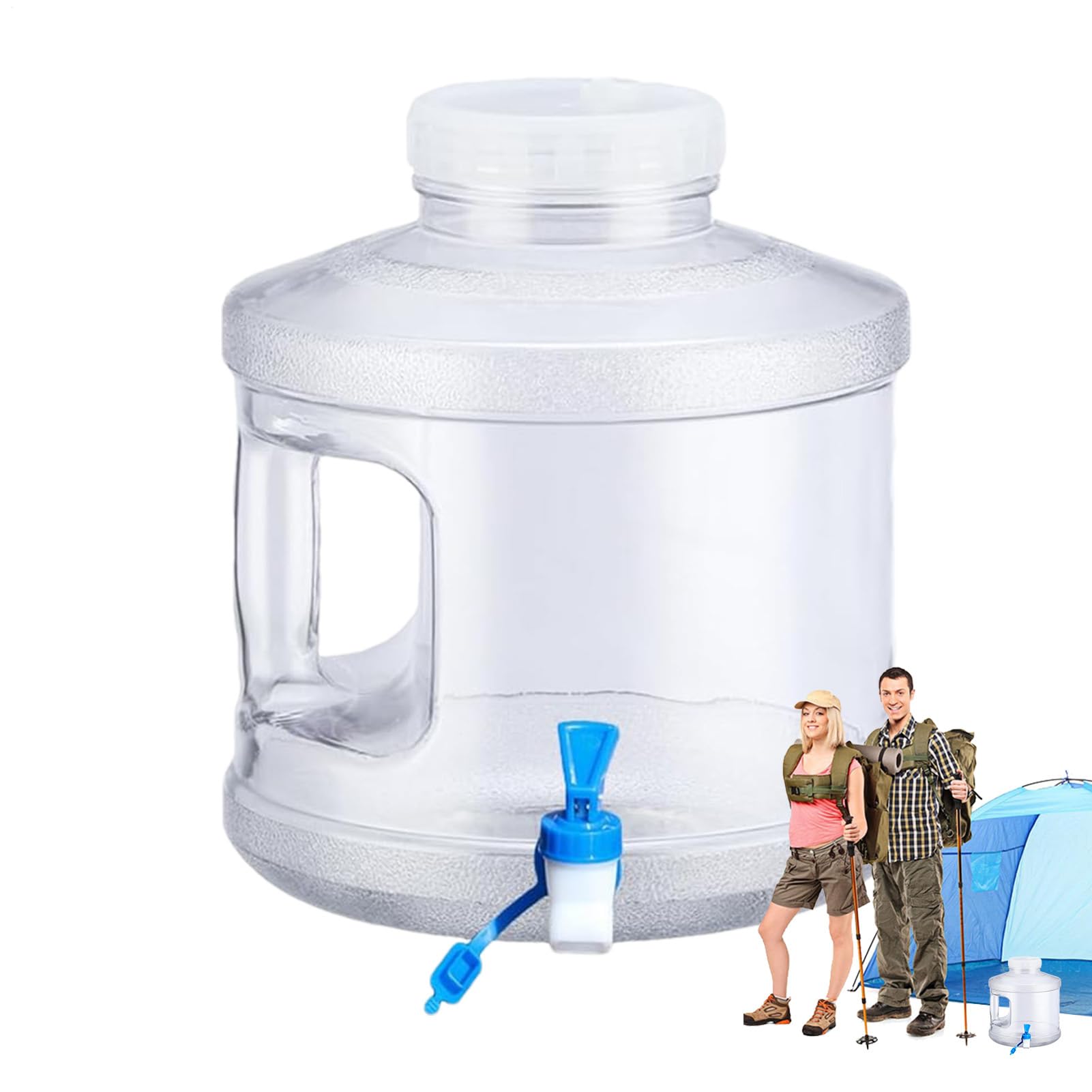 Tanque De Agua para Camping 7.5 litros Garrafa Portátil Transparente para