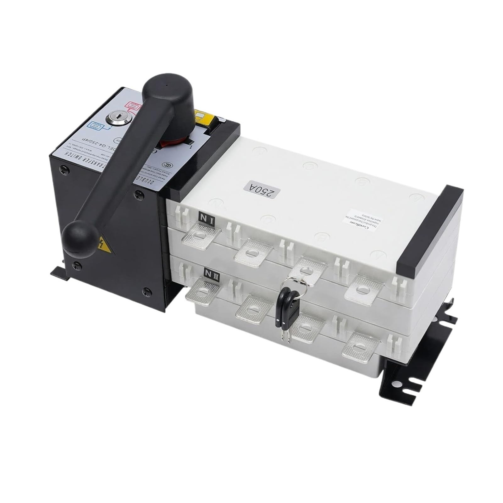Automatischer 4-poliger 250-A-6000-V-Leistungsumschalter, Umschalter for Dual-Stromgenerator, 50/60 Hz Dual-Stromversorgung