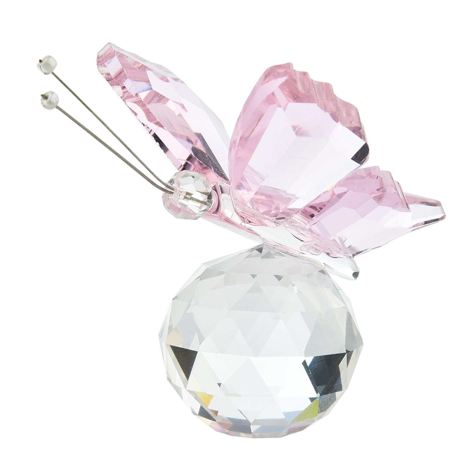 Canvas Trend 1pcs Flying Butterfly with Ball Base,Figurine Table Ornament Centerpiece Living Room Decorative Accessories for Animals Souvenir Birthday Gifts for Friend Family. (pink)