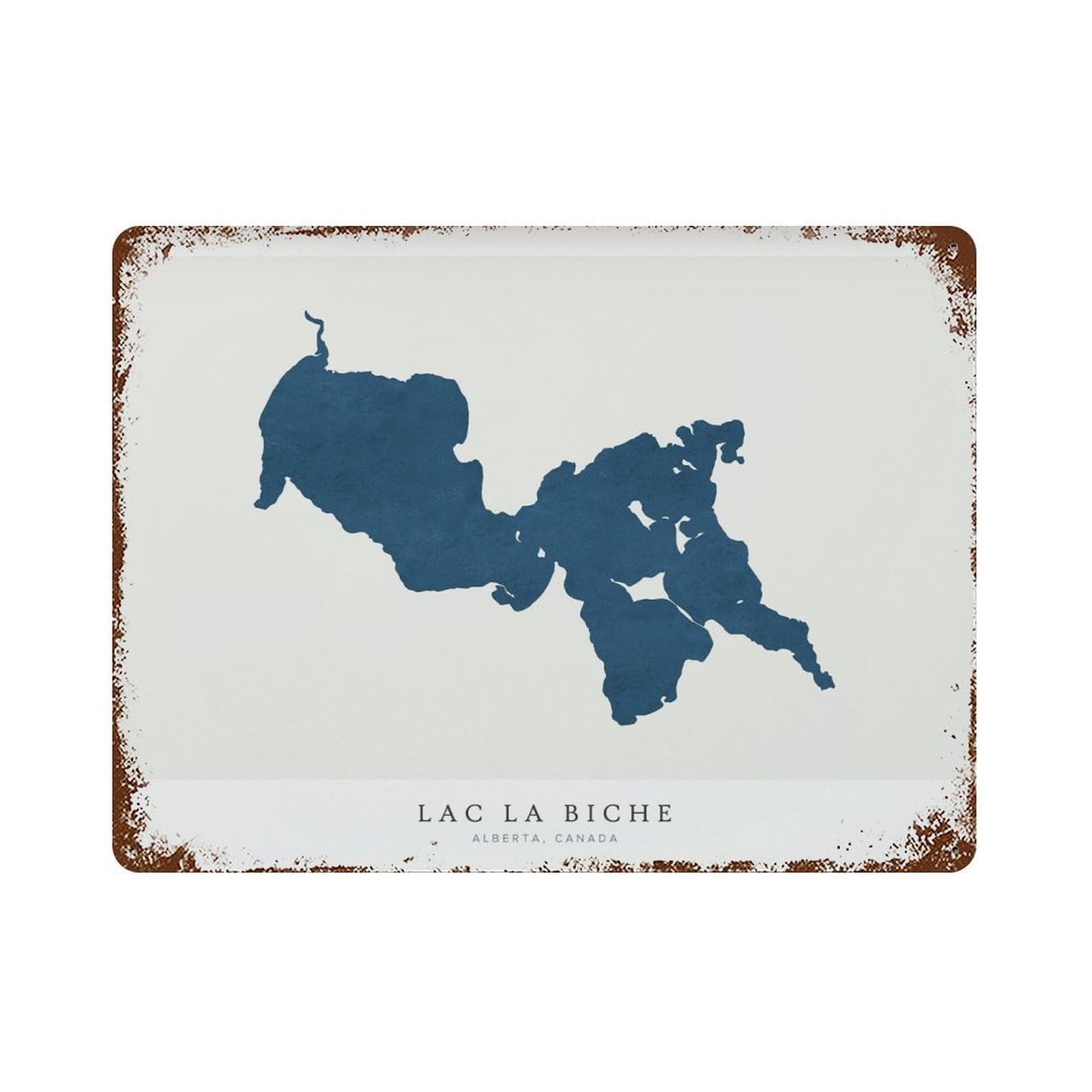 xiaoxiaoshen Lac La Biche Lake Map House Gift Alberta Canada (2) Wall Decor Art Metal Tin Poster Modern Home Decor Art Home Bar Shop Decorations Vintage Sign 30x40cm