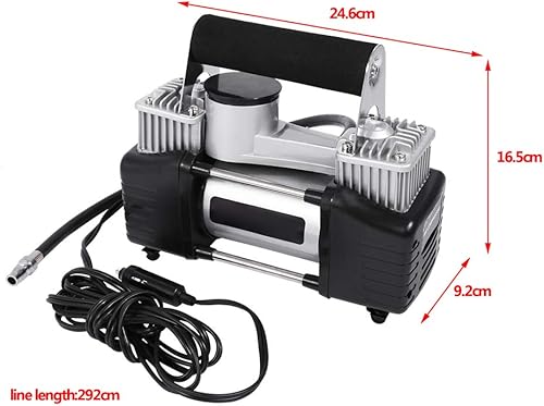 Miniatura 6 de Bomba de compresor de aire resistente de 12 V 150 PSI, mini inflador eléctrico de neumáticos para neumáticos de coche, furgoneta y tractor