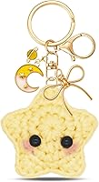 Adorable Handmade Crochet Kawaii Keychains for Women - Cute Star Cat Owl Chicken Bag Purse Charms
