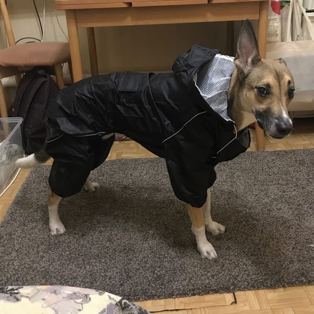Impermeable para Perros, Impermeable for Perros Grandes, Impermeable, for Exteriores, Chaqueta Reflectante for, Poncho de Malla Transpirable(XXXL)