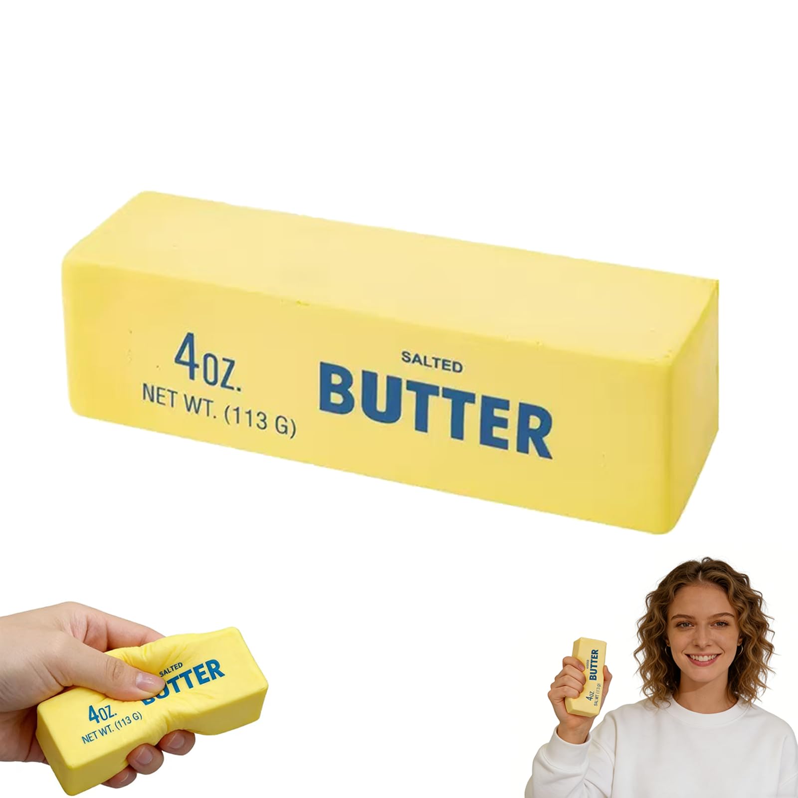 Butter Squishy New Squeeze Ball Realistic Butter Stick Soft Squeeze Super Soft Butter Stress Relief Fidget Gifts
