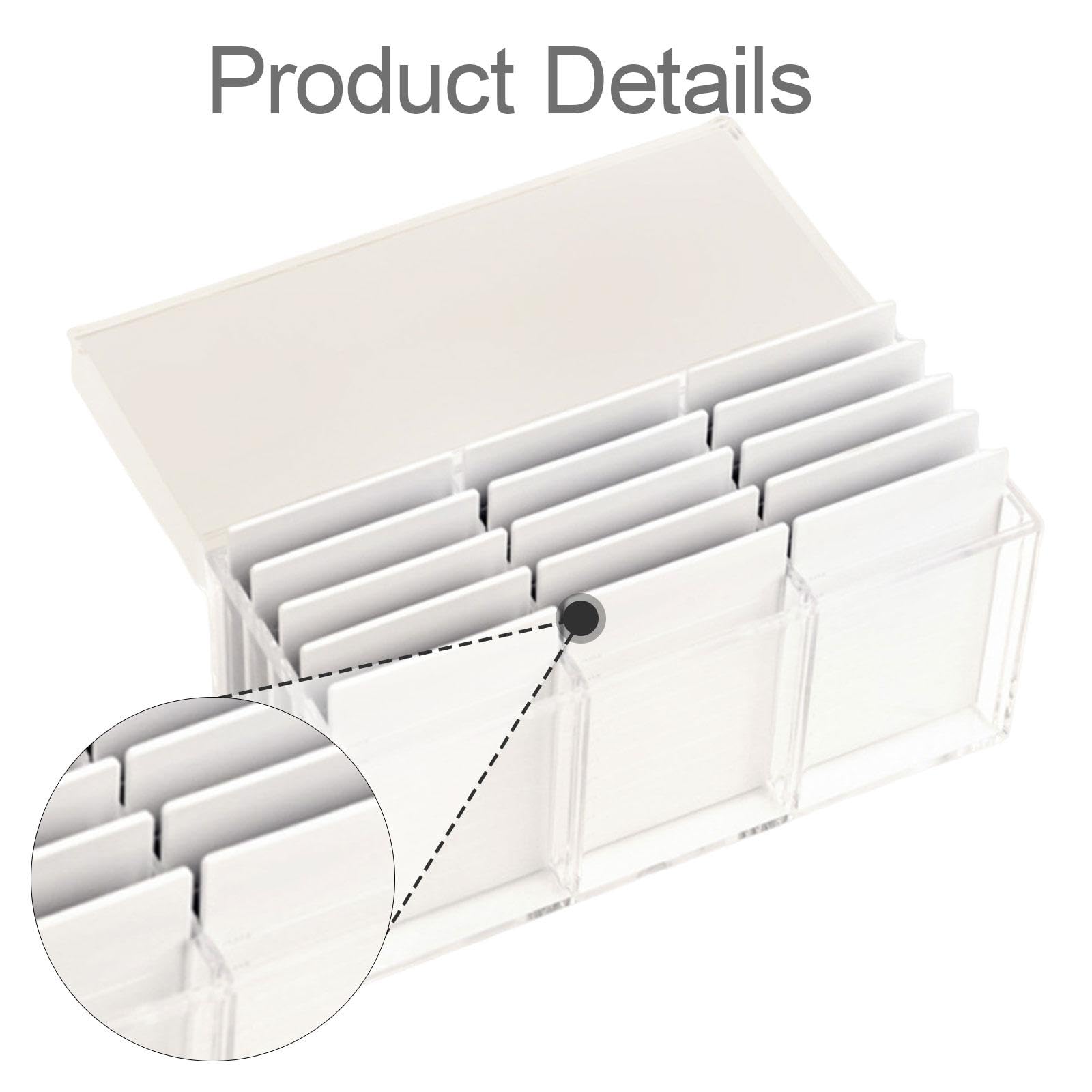 Boîte de Rangement pour Cils Support pour Outils de Greffe Porte-palette pour Cils Organisateur de Beauté Contenant à 15 Niveaux Robuste Adapté pour, Clair