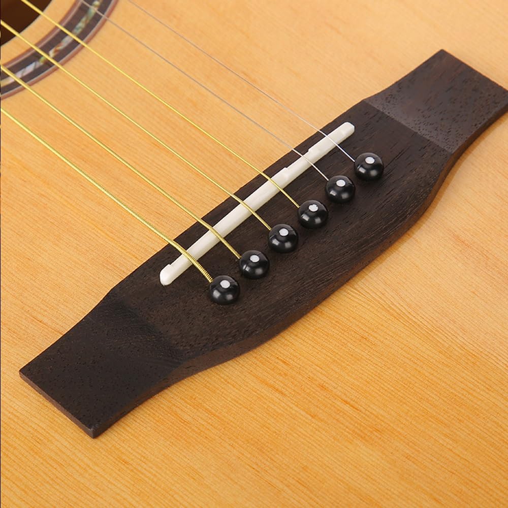 ByErz JF-K8 Chitarra folk in abete rosso impiallacciato singolo da 41 pollici con design unico del modello della tastiera e superficie in legno originale, adatta for esercitarsi e suonare, principiant