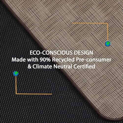 Image of Chair Mat for Hardwood & Tile Floor, 47 inch x 52 inch Heavy Duty Office Chair Mat for Rolling Chairs, Anti Slip, Non-Curve, Floor Protector for Home Office, Brown Square