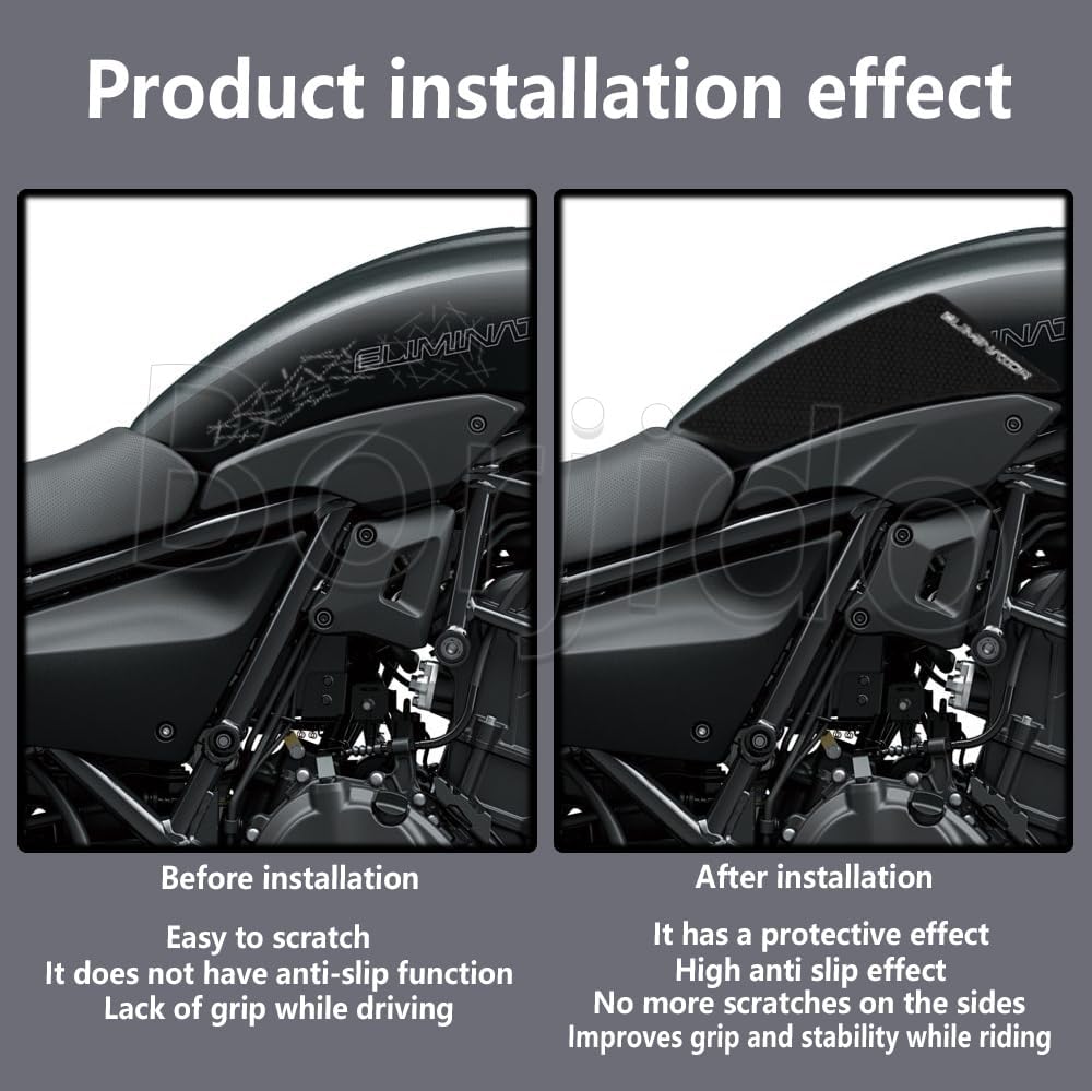 For Kaw&asaki ELIMINATOR/SE ABS 400 450 E400 E450 Accessories Side Fuel Tank pad Tank Pads Protector Stickers Decal Gas Knee Grip Traction Pad For Eliminator 2023+ Accessories Tankpad Tank Grips