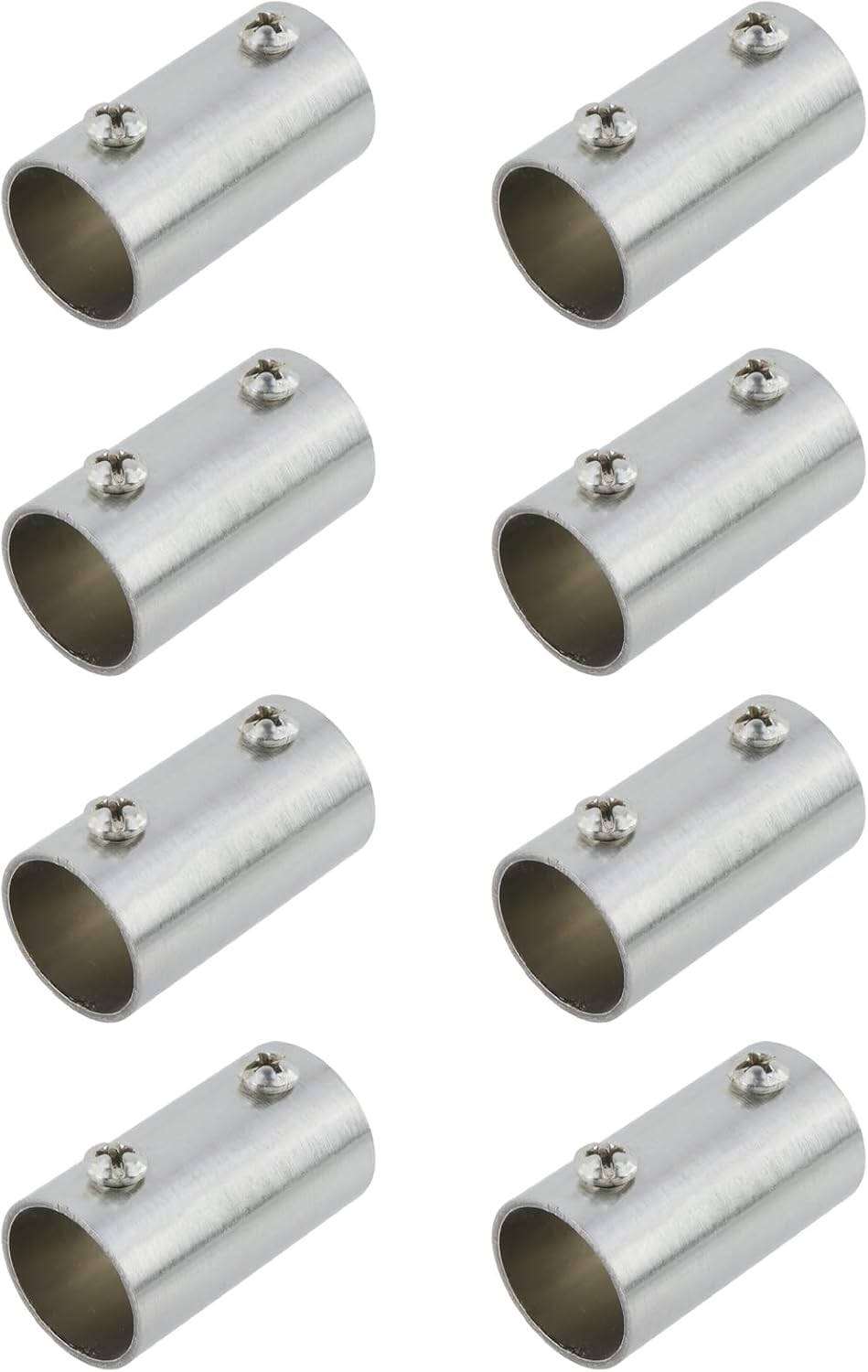 Straight Pipe Fitting Connector Fit 1-1/4" OD Pipe 2-Way Stainless Steel Rail Pipe Fittings for DIY Shelf Garden Support, Handrail,3.93"/100mm Length -4pcs