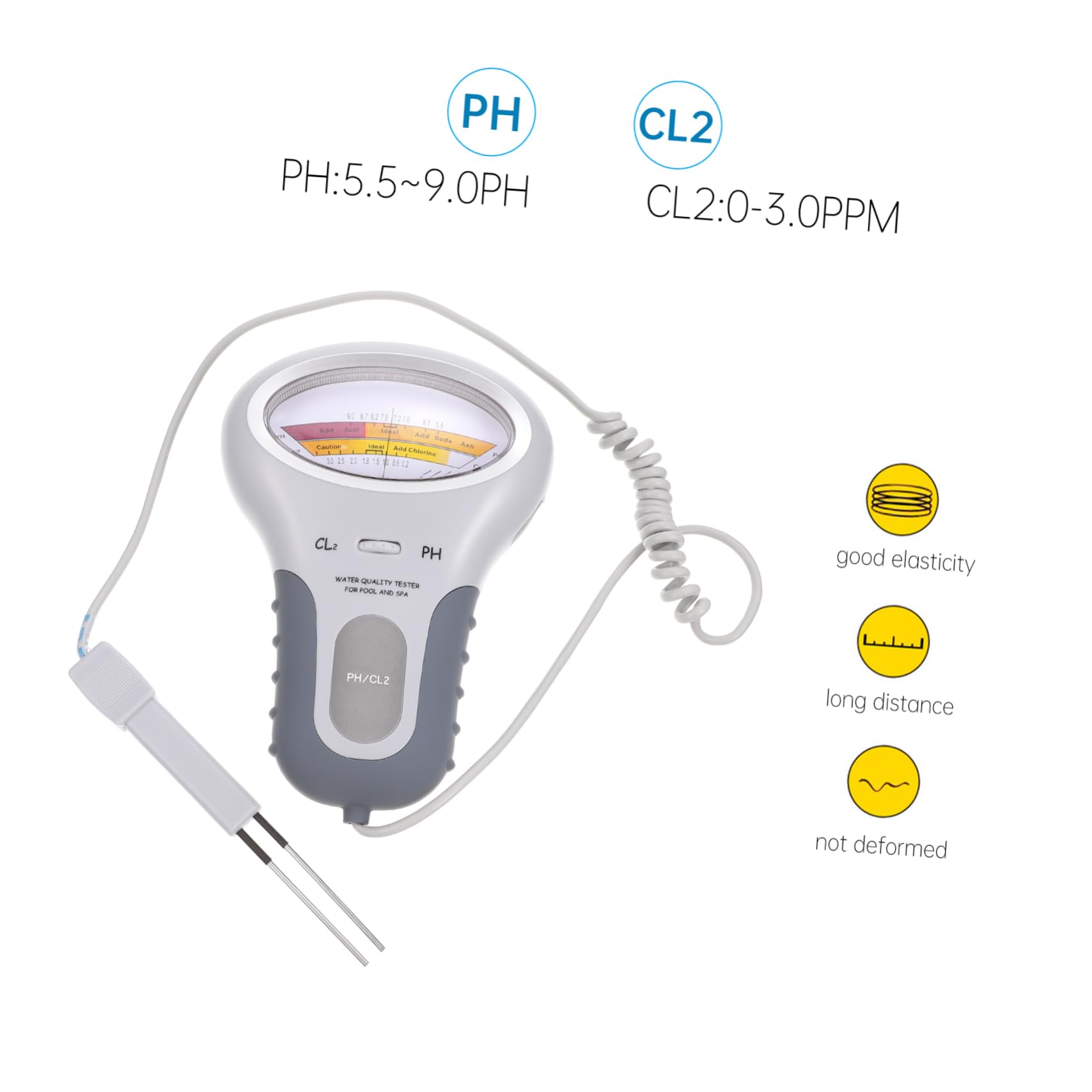 Testeur De Ph Pour Piscine 4 Pièces Facile À Utiliser Pour Mesurer Le Ph De Leau Des Piscines Et Des Spas