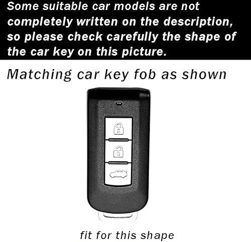 Miniatura 2 de ontto Protector de llavero para Mitsubishi Outlander Eclipse Cross ASX Mirage RVR Lancer - Funda para llave remota de automóvil, color rojo