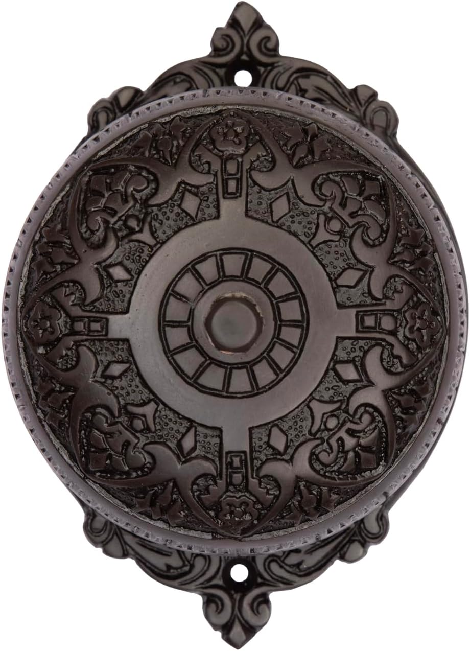 Brass Twisted Door Bell - Antique Oil Rubbed Bronze Finish, Perfect for Homes & Shops, Easy Mount, Charming Welcome for Any Entryway