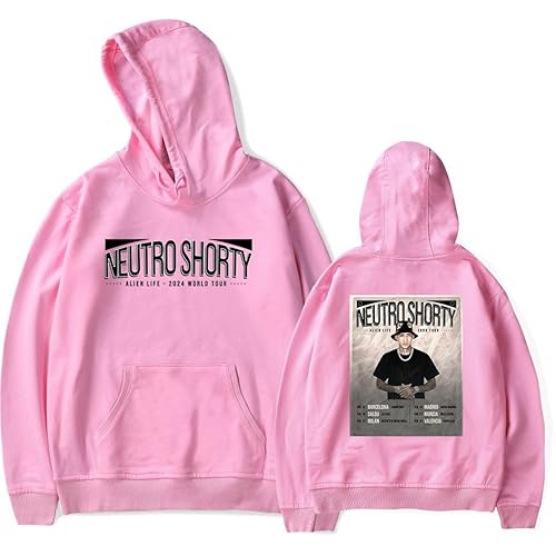 Photo de RYSXJLX Neutro Shorty Alien Life Tour Sweat à capuche unisexe décontracté rétro classique à manches longues Style rappeur HipHop, rose, XXX-Large