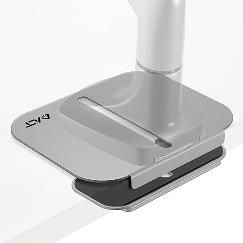 AVLT Soporte de placa de refuerzo ajustable para mesa frágil - Soporta soporte de monitor con abrazadera C o instalación de ojales, gris
