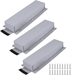 16" Dock Bumpers,PVC Dock Fenders with Stainless Steel Screws,Boat Dock Guards,Dock Post Bumper for Docking Edges, Piling, Vertical Poles, Horizontal Decks or Piers(Grey-3Pack)