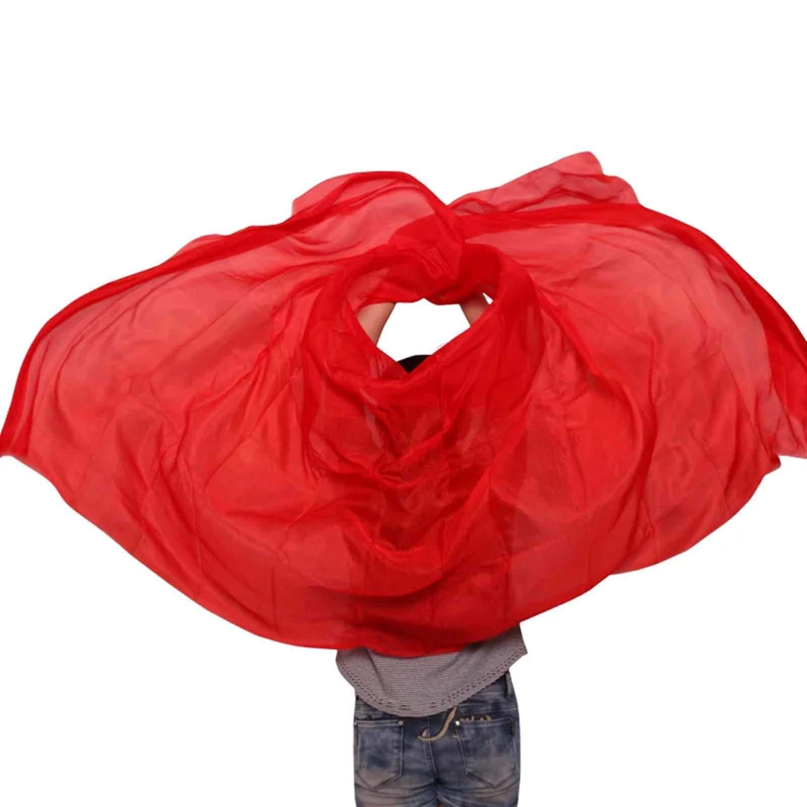 Bauchtanz Seidenschal Einfarbiger Seiden-Bauchtanz-Schleier for Erwachsene, Bauchtanz-Praxis, Seidenschal, 250 x 114 cm (Color : Sk008, Size : 250X114CM)