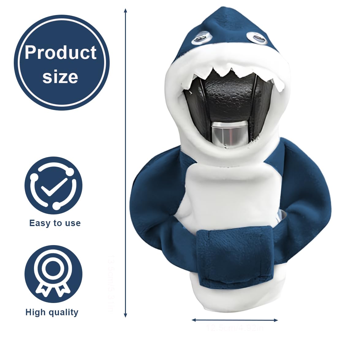 Copri Cambio Auto A Forma Di Squalo | Felpa Per Leva Del Cambio | Accessorio Auto Divertente E Protettivo