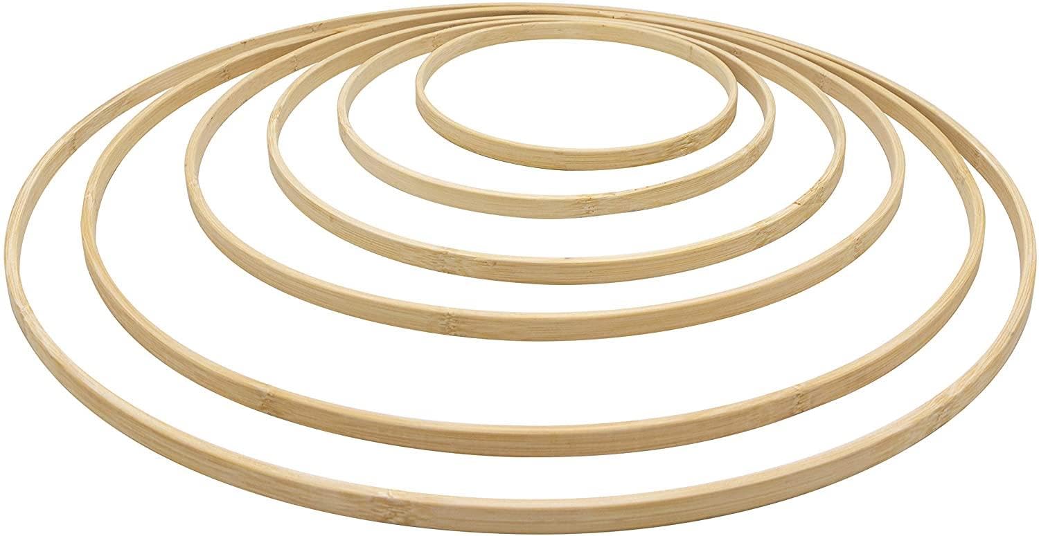 EkoDeko Bambus Ringe 40 cm  5er Pack  Natur Holzreifen fr DIY,  Dekoringe, Floristenbedarf & kreative Projekte  umweltfreundlich :  Amazon.de: Kche, Haushalt & Wohnen