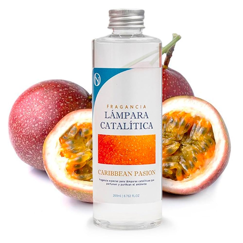 Pack Ahorro Lámpara Catalítica Azul Grisáceo Mate + Fragancia Caribbean Passion (500ml) + Limpiador Neutro (200ml) + Mecha de Repuesto