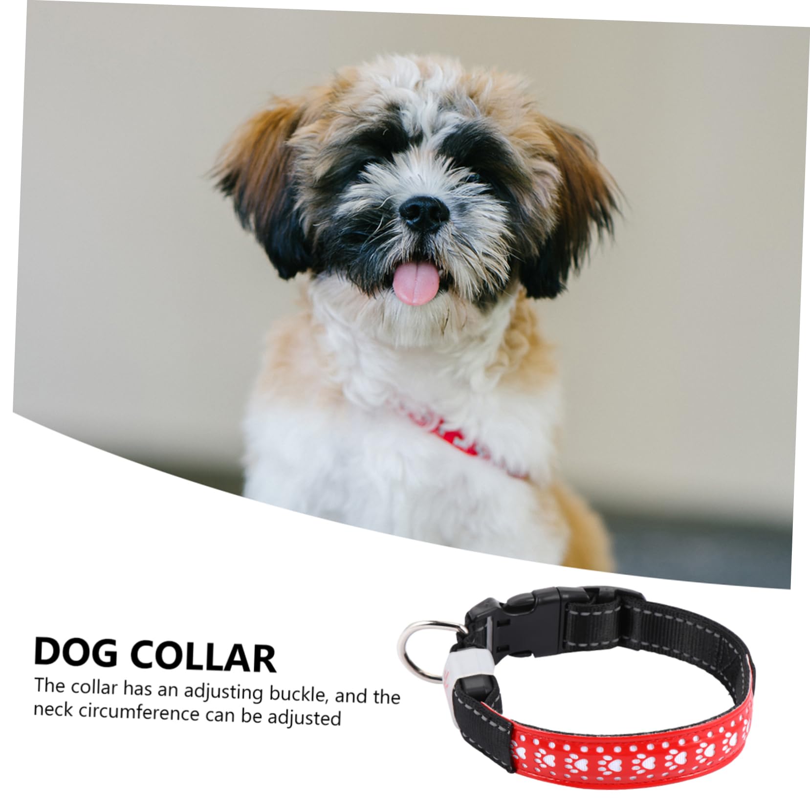 POPETPOP 3pièces Collier LED pour Chien PU Et Accessoire Éclairant pour Promenade Nocturne avec Modes Éclairage