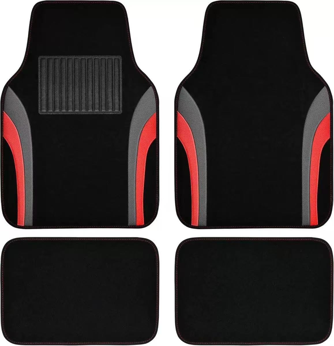 Tryagat 4 Pcs Car Floor Mat for Mazda MX5 Typ ND ab Bj. 09/2015 -, Water Proof Anti-Slip Carpet Full Coverage Floor Protection Heelmat Car Interior Accessories,Red