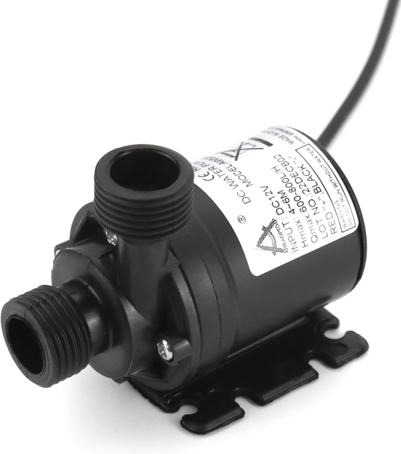 Mxmoonant 24V DC Pompe à eau Automatique, 40 Psi, 2.8 Bar, 130W, 17 Lpm