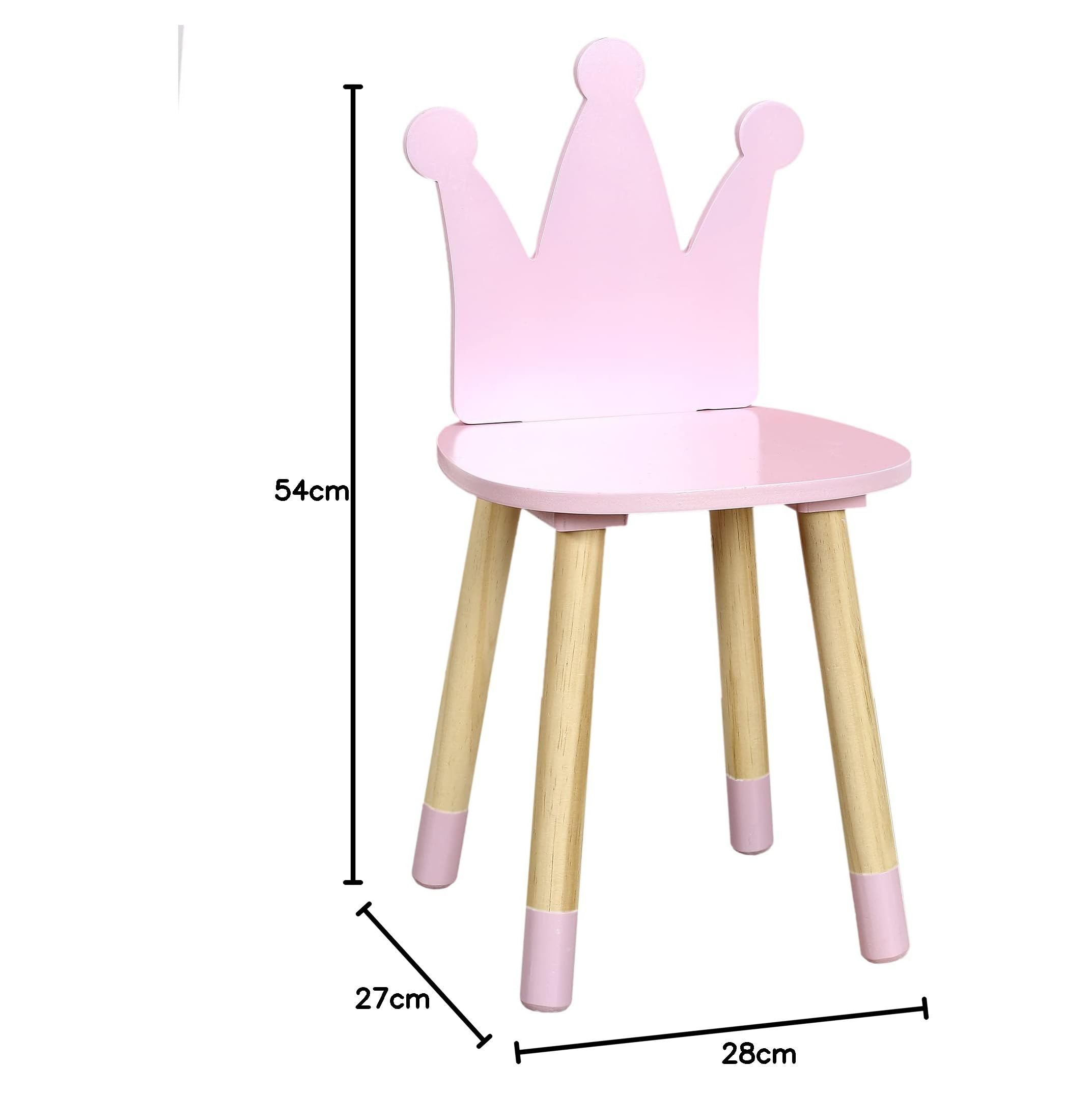 SILLA INFANTIL CORONA ROSA