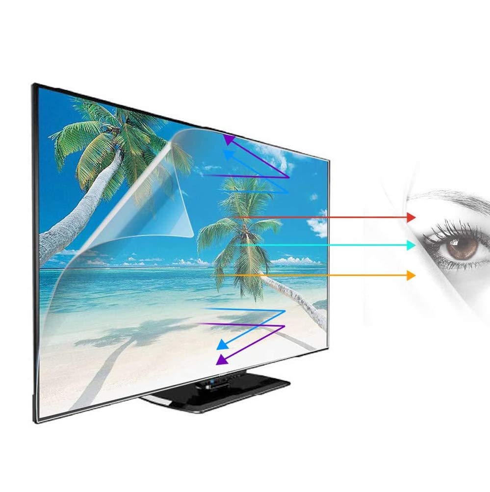 Pellicola protettiva per schermo anti luce blu da 32-75 pollici Pellicola salvaschermo per monitor TV opaca Antiriflesso Ridurre l'affaticamento degli occhi per LCD LED OLED HDTV,34"815*345mm