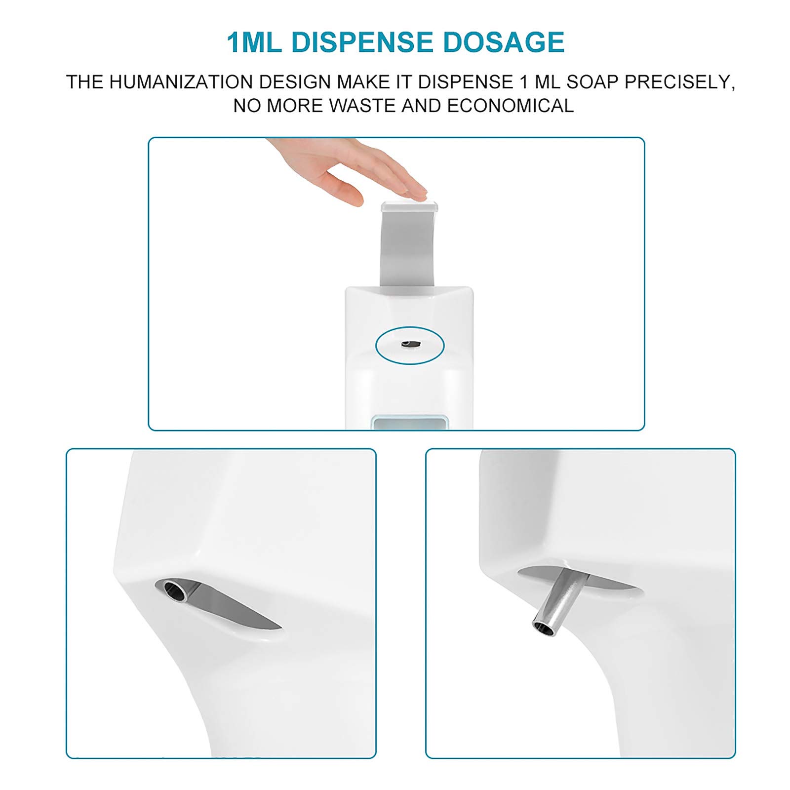 Dispenser di Sapone Manuale da 1000 Ml, Dosatore di Disinfettante per Montaggio a Parete Pompa Dosatrice in Plastica per Hotel a Domicilio