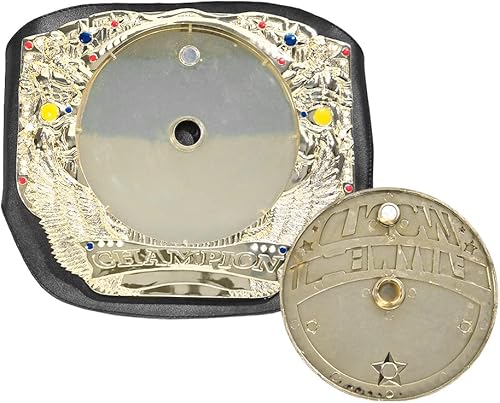Miniatura 2 de Spinning Wrestling Championship - Cinturón de juguete de tamaño infantil con cuatro placas centrales