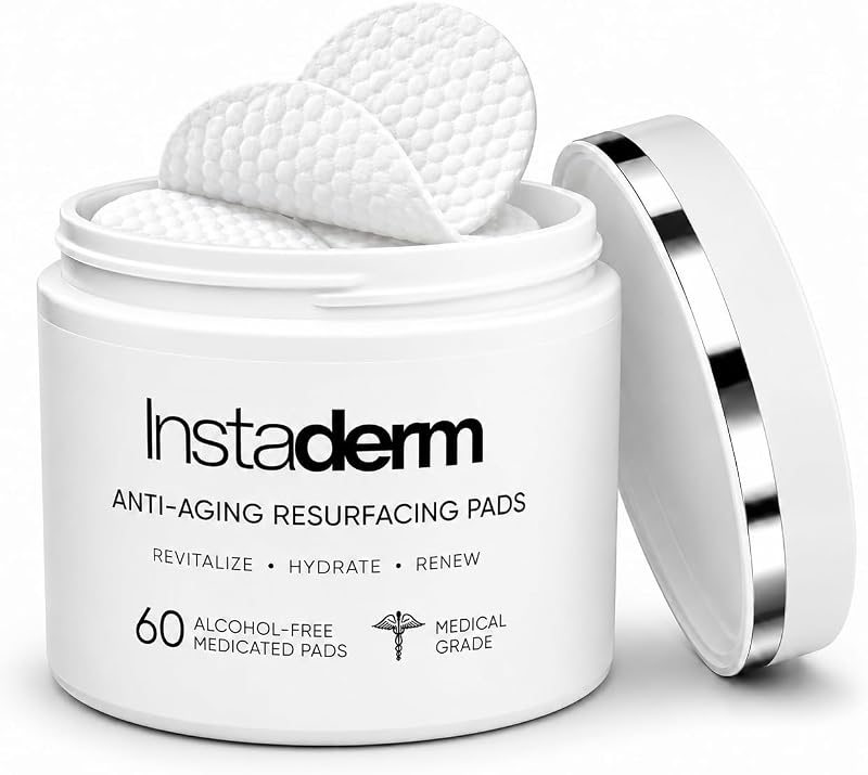 Anti-Aging Resurfacing Pads – Smooth’s Fine Lines, Wrinkles, Dark Spots, Freckles, & Skin Roughness to Enhance the Skins Texture & Uneven Skin Tone for Radiant Glow.