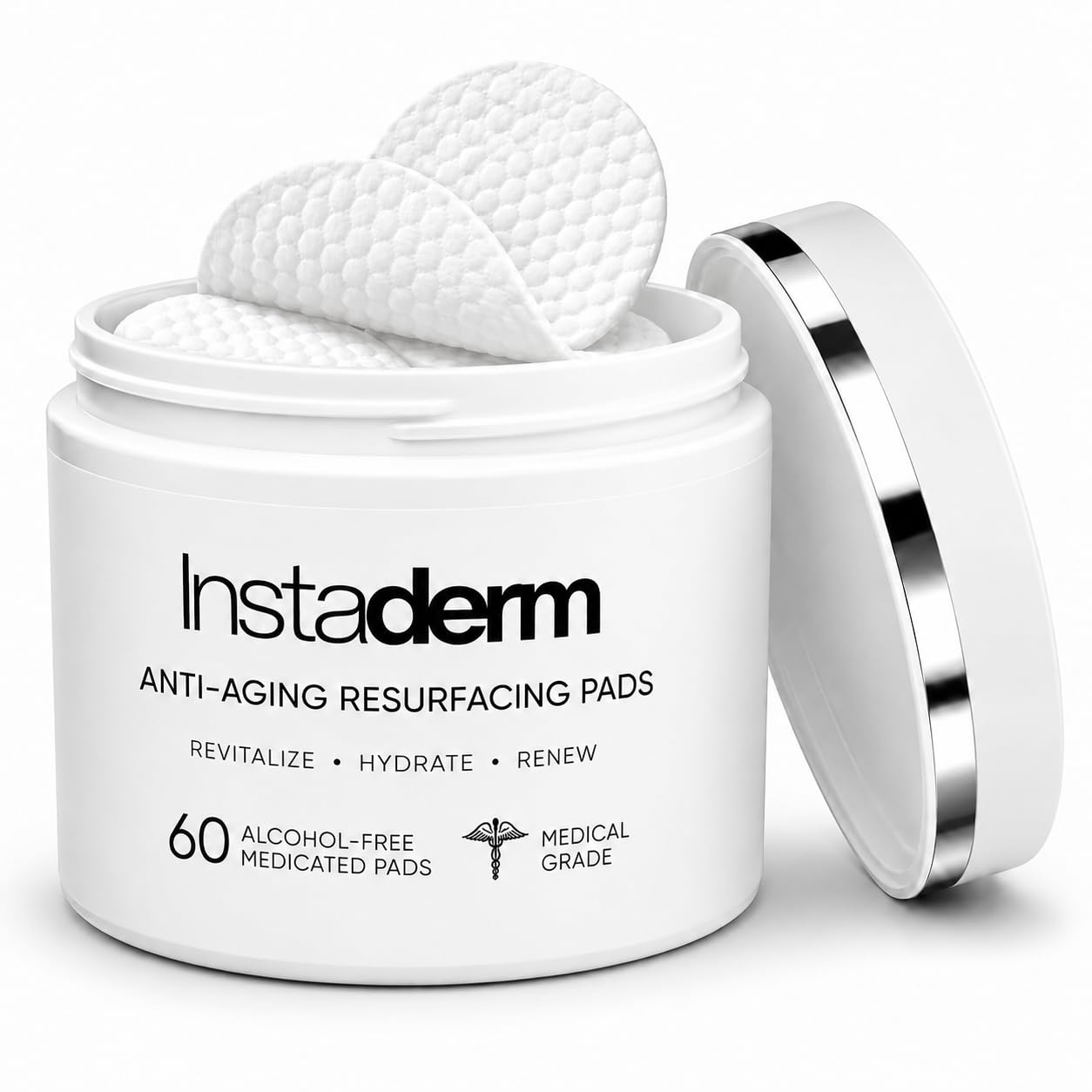 Anti-Aging Resurfacing Pads with AHA + BHA, Salicylic, Glycolic & Lactic Acid – Dual-Sided Exfoliating Pads for Fine Lines, Wrinkles, Dark Spots, Rough Texture & Uneven Skin Tone