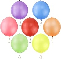 Vista 10 de rubfac 25 globos de perforación, recuerdos de fiesta para niños, globo hinchable de neón grueso y resistente para rellenos de huevos de Pascua
