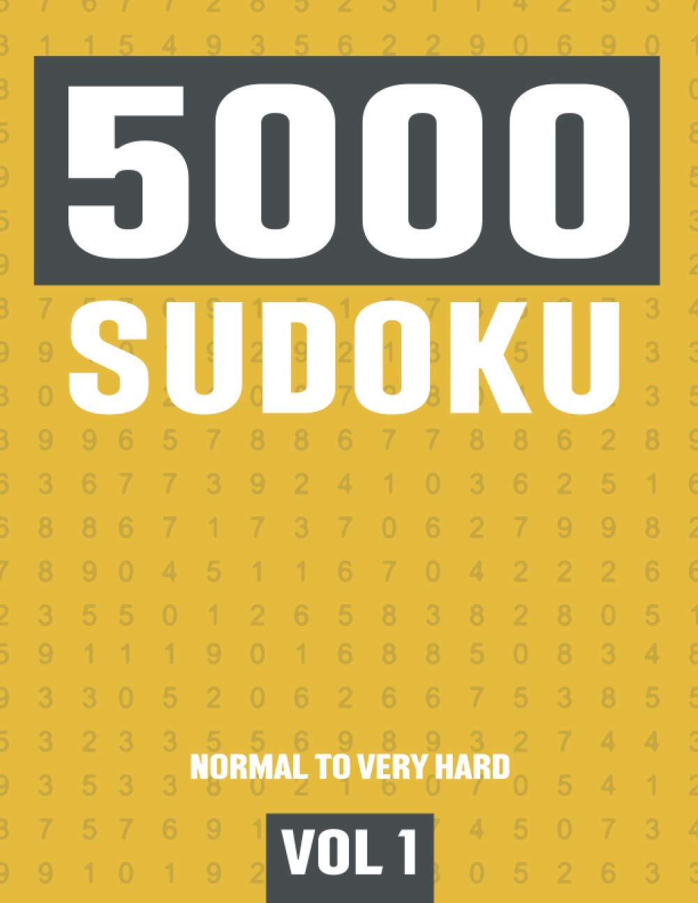 5000 Sudoku: Big Suduko Puzzle Book for Adults with 5000 Sudoku - Normal to Very Hard Puzzles - Vol 1