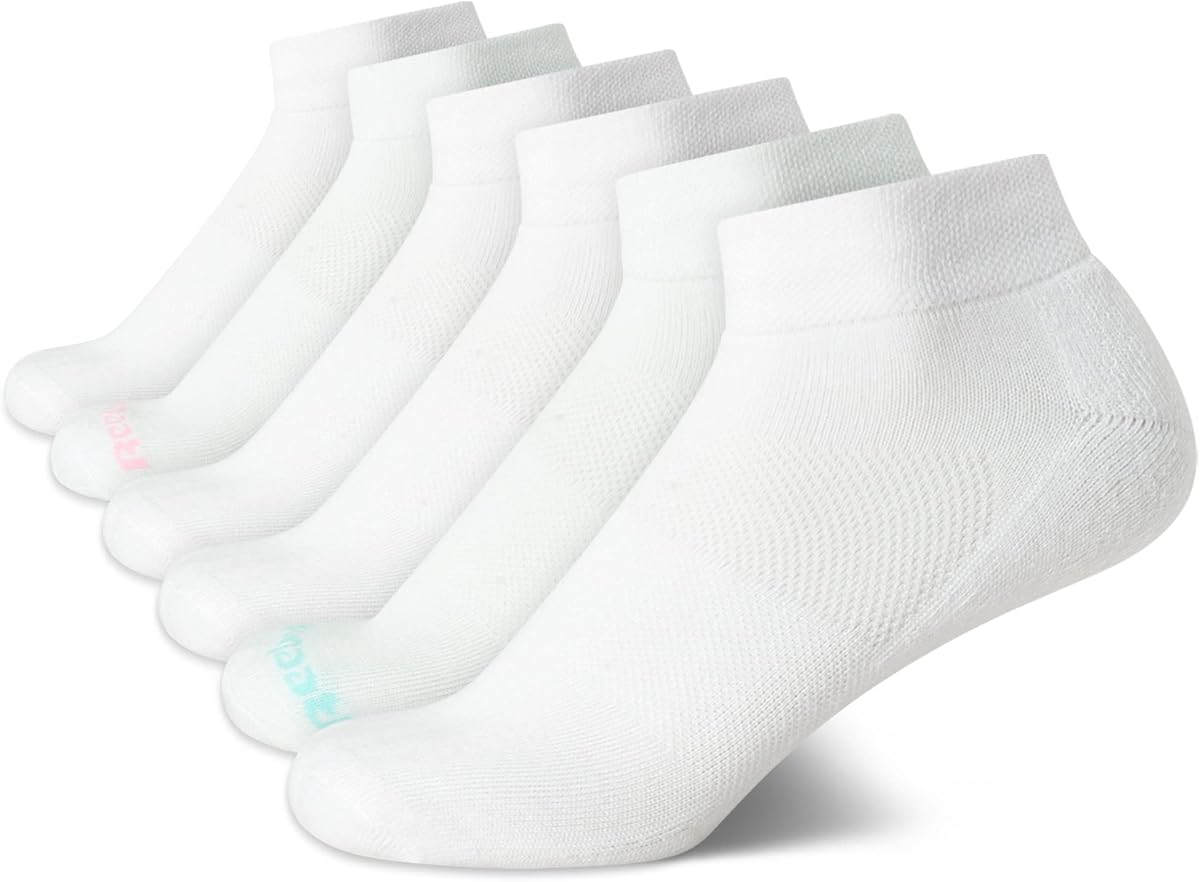 Calcetines cuartel para mujer que absorben la humedad, calcetines de tobillo acolchados, paquete de 6