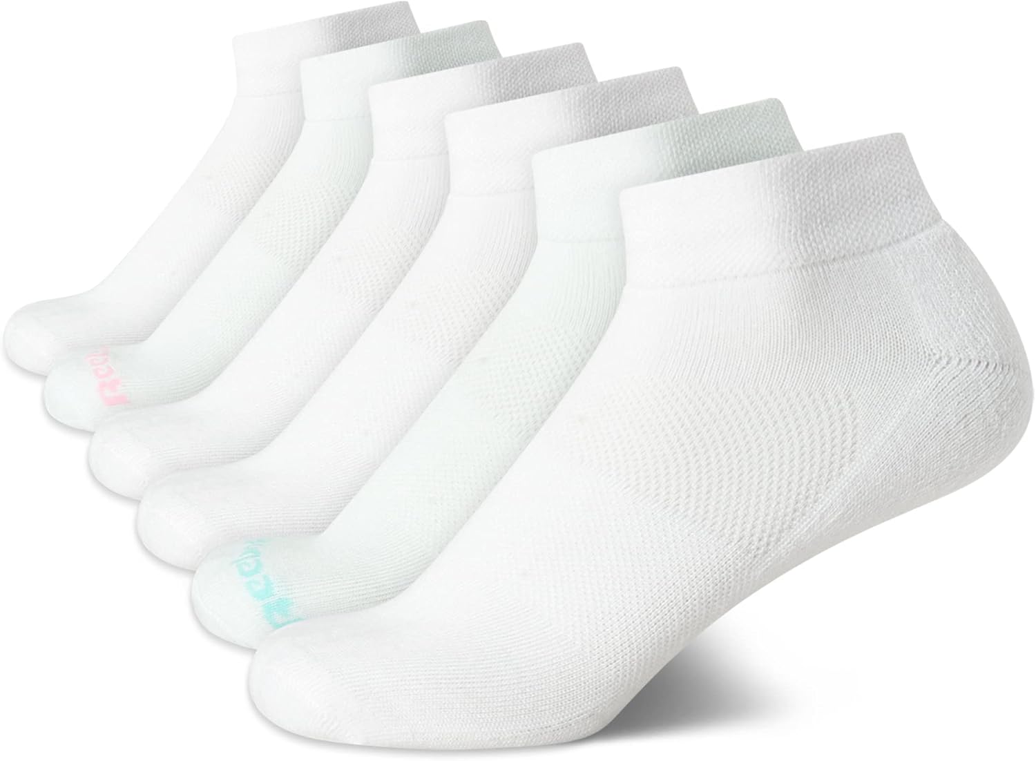 Reebok Womens Quarter Socks Moisture Wicking Cushioned Ankle Socks, 6 Pack | Stretch Performance Fabric, Cushioned Heel & Toe, Secure Arch Support, Quarter Cut, Shoe Size 4-10