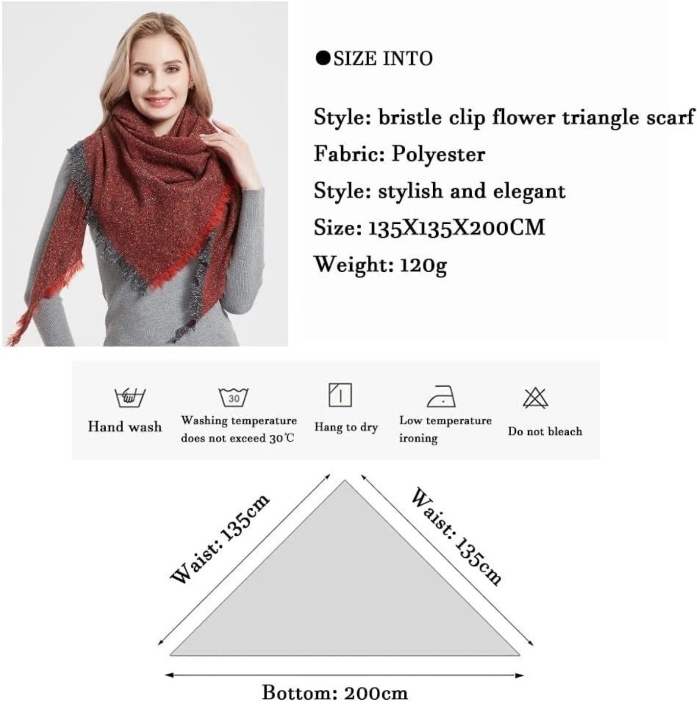 Sciarpa Scialle Scialli Sciarpa Per Le Donne All-Match Plaid Calda Sciarpa Triangolo Da Donna A Doppio Uso Stola Elegante