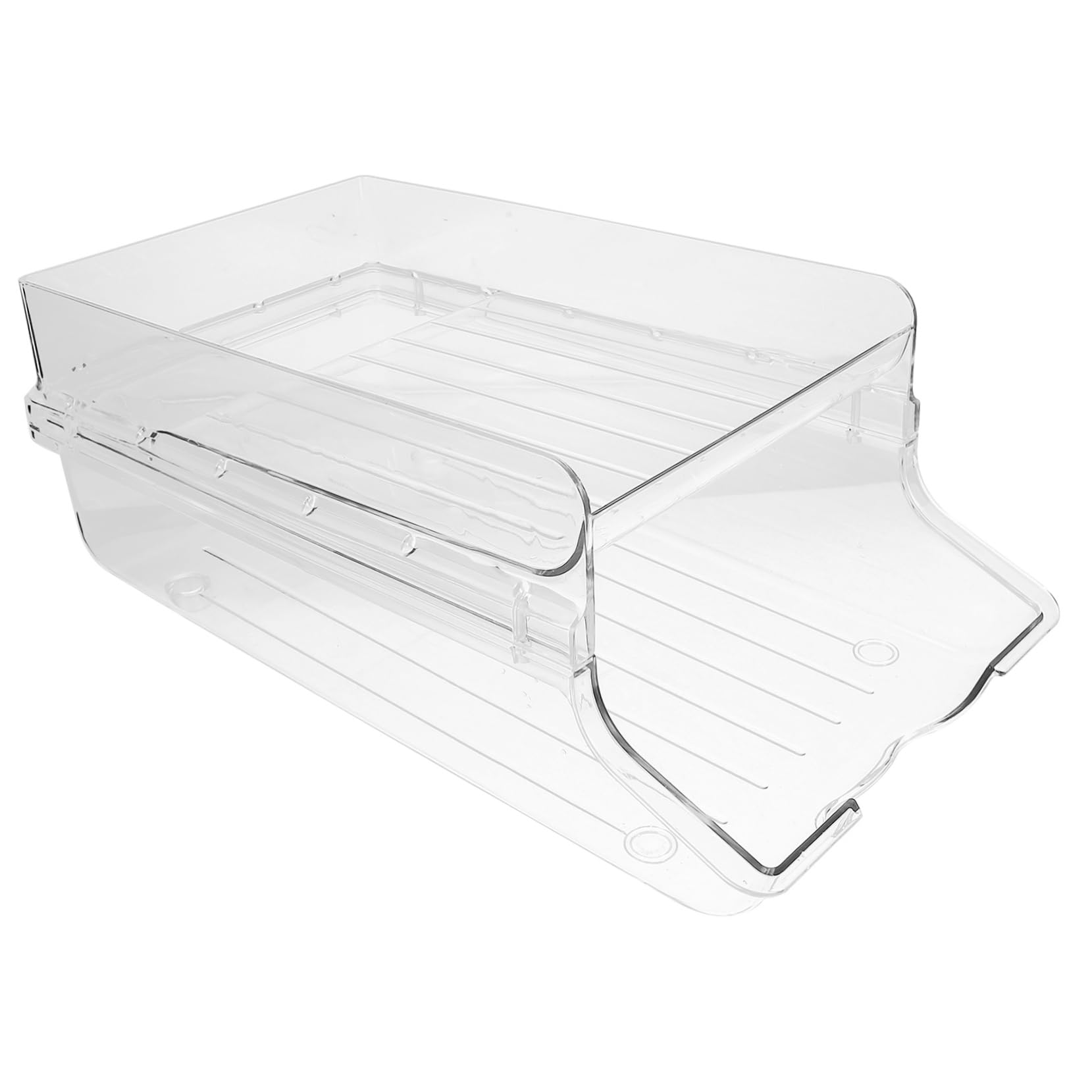 BEBEMOKO Beer Can Holder Automatic Rolling Beverage Organizer for Refrigerator Stackable Drink Rack for Easy Sorting for Home Apartment Rv and Dorm Use