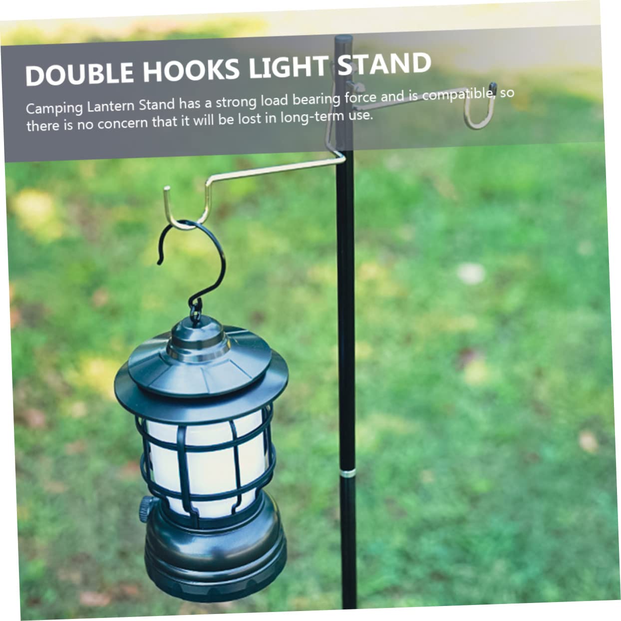 GAROZATION 1set Portable Outdoor Lamp Holder Bracket Rack Carry Bag for Camping Hiking and Fishing Lightweight and Versatile Table Ground Use
