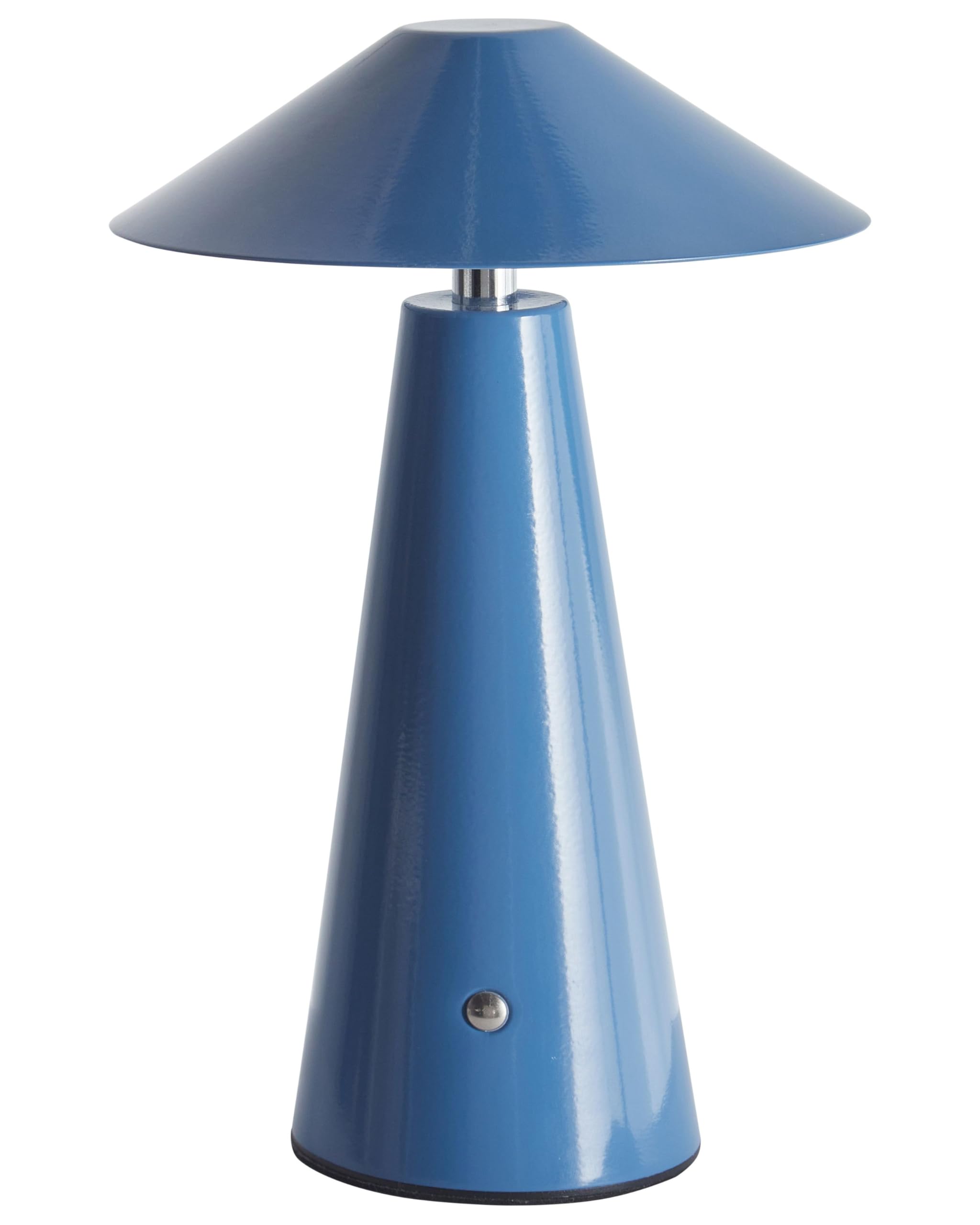 Beliani Tischlampe LED Metall blau Dimmfunktion wiederaufladbar kabellos Akku Apayao