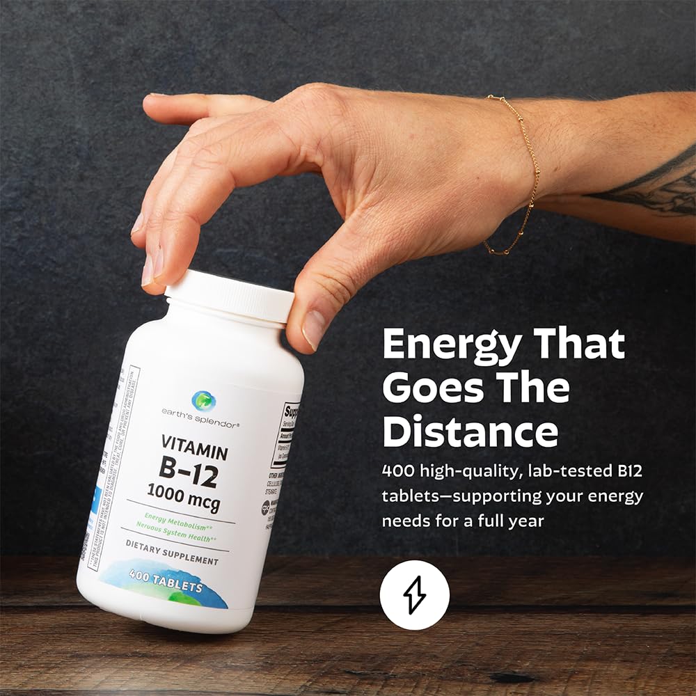 Vitamin B12 1000mcg Energy Support 400 Tablets — Amazon image 6
